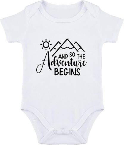 And So the Adventure Begins Baby Bodysuit Pregnancy Baby Announcement for Grandparents Bodysuit in Saudi Arabia