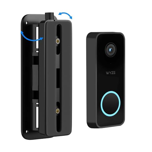 Horizontal Wedge Mount for Wyze Video Doorbell V2/ Pro, Adjustable Mounting Holder Accessories for Apartment Home Office with Better Viewing-No Drill in Saudi Arabia