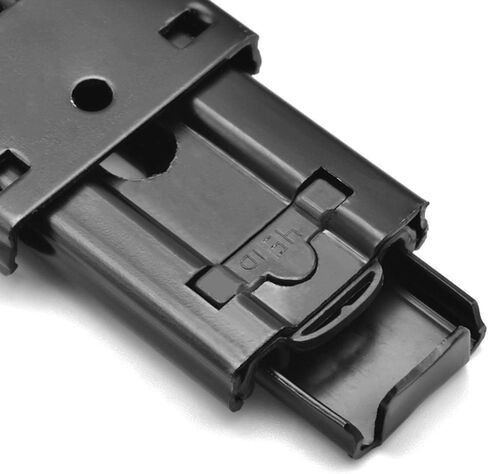 Stainless Steel Drawer Track Side Mount Ball Bearing Slider Slide Three Sections Slide Rail Inverted Slide Damping Buffer Self-Priming Silent Track Three Sections (16 Inches) in Kuwait