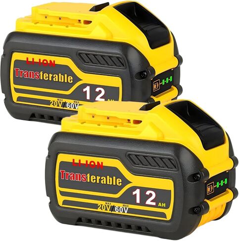 15.0Ah Replacement for Dewalt 20V 60V Battery 2 Pack | Fits DCB615/612/609/606, compatible Dewalt drills, wrenches, saws, grinders, multi-safety, LED indicator in Saudi Arabia