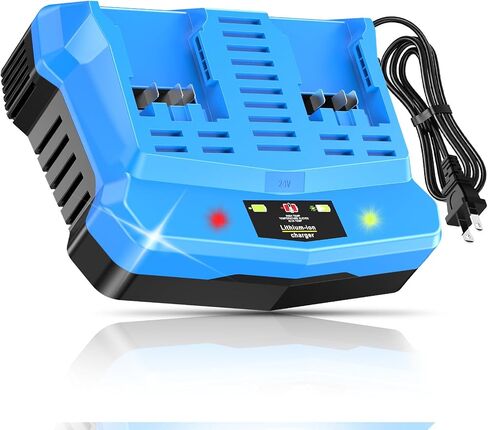 Dual Port 24V Battery Charger Compatible with Kobalt 24V Battery | for KB624-03 KB524-03 KDPC 124-03, Fast Simultaneous Charging Station Replacement for Kobalt 24V Charger with Cooling Fan in Kuwait