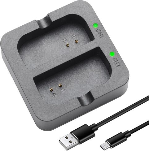 Charger Station Replacement Compatible for Video Ring-Doorbell Camera 1/2/3/3Plus/4 PN V4 Battery Model, for 2 Batteries Dual Port Charging Dock New Charger in Saudi Arabia