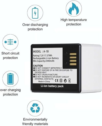 A-1 A-1B A-1C Rechargeable Battery and Charger, for Arlo Pro, Arlo Pro 2 | VMA4400 VMC4030 VMC4030P VMS4230 VMS4430 VMS4530 VMS4430P VMS4530P-100NAR Security Camera (2 Batteries+Charger) in Saudi Arabia