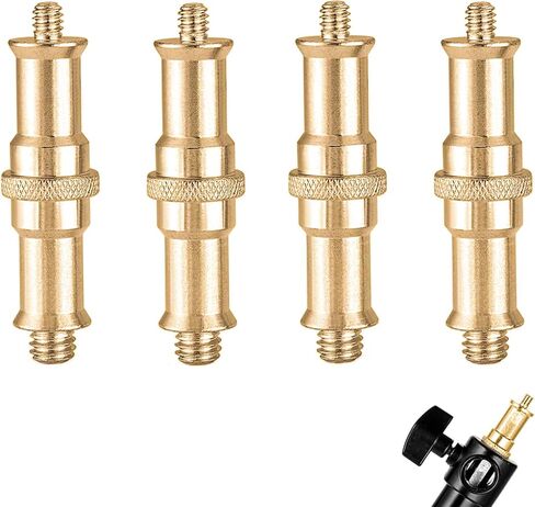 4 Pieces Standard 1/4 to 3/8 inch Metal Male Convertor Threaded Screw Tripod Adapter Spigot Stud for Flash Holder, Studio Light Stand, Ball Head, Hotshoe/Coldshoe Adapter, Wireless Flash Receiver in Saudi Arabia