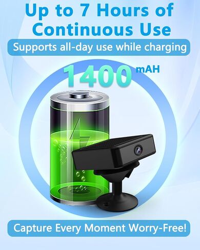 Mini Spy Camera, WiFi/AP Hotspot/Offline Modes, 4K No WiFi Security Camera | Works with or without Wifi, Night Vision, Mult-Installation, Wireless Small Cameras for Home/Car/Travel/Outdoor, Deep Black in Saudi Arabia