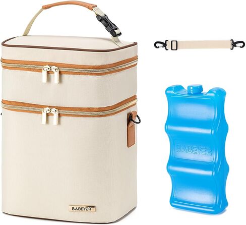Breastmilk Cooler Bag with Ice Pack Fits 6 Baby Bottles Up to 9 Ounce in Kuwait