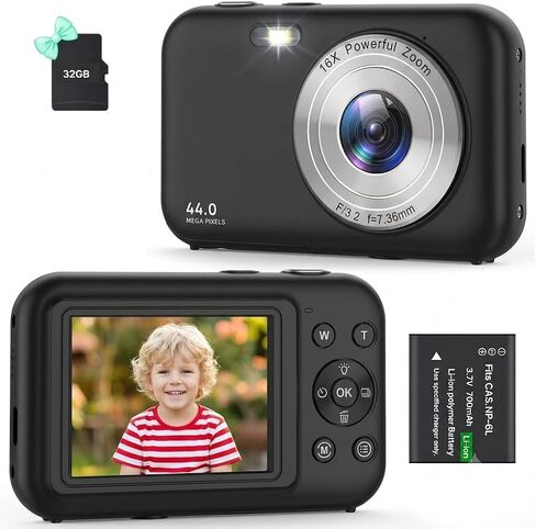 1080P 44MP Digital Camera for Kids Beginners Boys Girls Teens in Kuwait