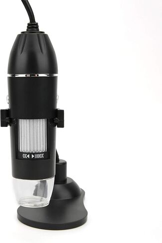 USB Digital Microscope, Aluminum Alloy LED Microscope 50X to 1000X with 8 Adjustable Lights and Flexible Bracket, 1080P for Biological Research Industrial Maintenance in Saudi Arabia