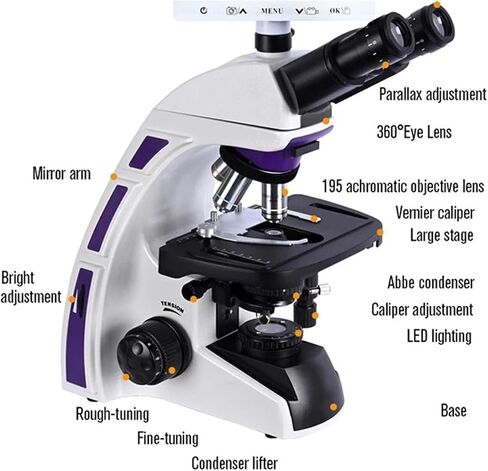 Digital Microscope, Microscopes Professional Laboratory Trinocular Compound Microscope with HD Biological Zoom Digital Electronic Portable,Pocket Portable in Saudi Arabia