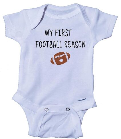 Ink Trendz My First Football Season Cute Onesie | Sunday Football | Baby Onesie Football Season Baby Onesies® in Saudi Arabia