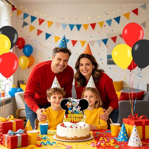 Mickeyy Mouse Clubhouse Birthday Backdrop,Cartoon Mouse Family Poster for Mouse Theme Party Decorations Anime Birthday Supplies Background Studio Shoot Photo Props in Kuwait