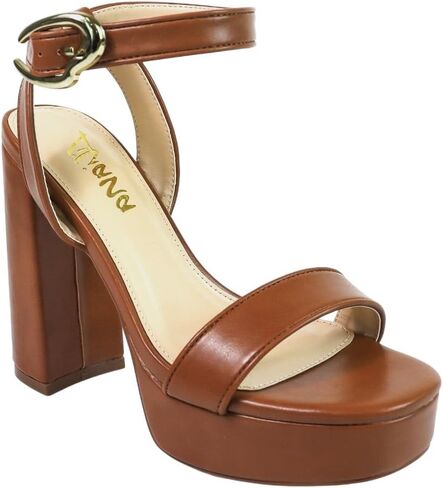 Liliana Women’s Platform High Heel Sandals with Ankle Strap and Chunky Block Heel in Saudi Arabia