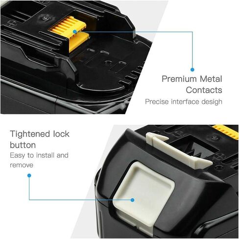 2Pcs BL1850B 18V Battery 5Ah 5000mAh for MA-Kita 18V Battery BL1860B BL1860 BL1850 BL1840B BL1830B BL1835 BL1820 BL1815 LXT400 in Kuwait