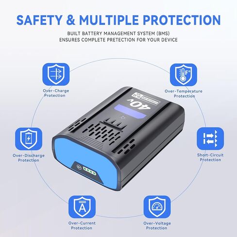 6.0Ah Replacement for Kobalt 40V Battery KB2540C-06 KB440C-06 KRC40-06 KB340C-06 KB540C-06 KB240-06 KB240C-06 KB245-06 KB440-06 KB640-06, Compatible with Kobalt 40 Volt Cordless Power Tools & Chargers in Kuwait
