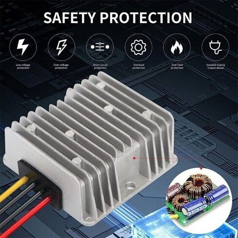 Step Down DC 18V to 12V Converter for Bosch 18V Battery Adapter Power 15A 180W Inverter DIY Adapter Automatic Buck Boost Voltage Regulator DIY for RC Car Toy in Saudi Arabia