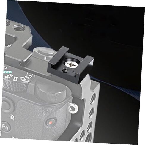 2pcs Cold Shoe Mount Adapter Aluminum Alloy Quick Release Flash Bracket for Camera Threaded Compatible with LED Lights Microphones and Monitors in Saudi Arabia