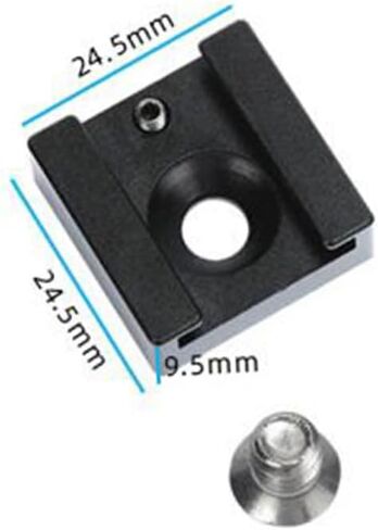 2pcs Cold Shoe Mount Adapter Aluminum Alloy Quick Release Flash Bracket for Camera Threaded Compatible with LED Lights Microphones and Monitors in Saudi Arabia
