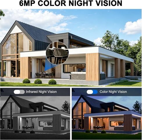 Solar Security Cameras Wireless Outdoor, Triple Lens 360° View Home Camera in Saudi Arabia
