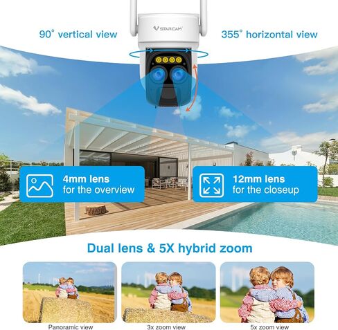 VSTARCAM 720P Solar-Powered Outdoor Camera with Motion Alerts for Perimeter & Yard Monitoring in Saudi Arabia