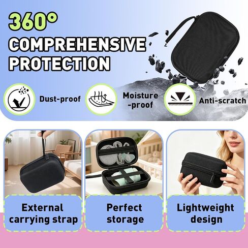 Hard Travel Case Compatible with Owlet Dream Sock Baby Sleep Monitor | Smart Baby Monitor Protect Storage Case, Black Case Only, Ensure a Safe and Orderly Journey in Kuwait