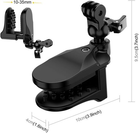 Helmet Mount for GoPro, Motorcycle Helmet Chin Strap Mount for GoPro Hero 13/12/11/10/9/8/7/6/5 Black, Insta360 X3/X5, DJI Action 4/Osmo, 360° Adjustable Ball Head Quick Release with Silicone Cushion in Saudi Arabia