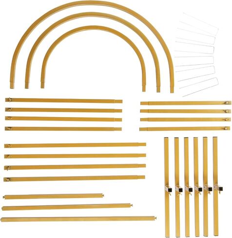 VINGLI Wedding Arch Backdrop 3-Piece Set, Round Top Backdrop Stand 72in & 59.8in & 48in w/Ground Nails, Metal Arch Frame for Anniversary, Banquet, Brithday Party in Saudi Arabia
