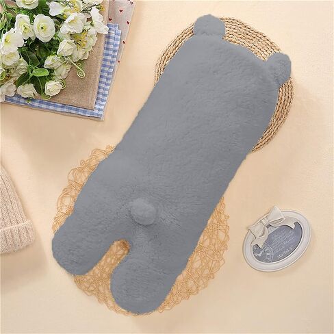 Nunibum Baby Swaddle Blanket Boys Girls Cute Bear Plush Essential Receiving Blanket Ultra-Soft Newborn Registry Sleeping Wraps for Infant 0-6 Months - Grey in Kuwait