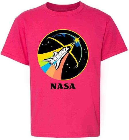 Pop Threads NASA Rainbow Shuttle Shirt Retro 80s Baby Toddler Kids Girl Boy T-Shirt in Saudi Arabia