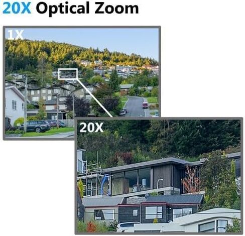 SUNBA 4K 8MP High Speed PTZ Camera Outdoor, IP PoE+ Security Dome, 20X Optical Zoom, Auto Tracking, 2 Way Audio, TF Card Slot, 24x7 Automatic PTZ Tour, Night Vision up to 328ft (405-D20X 4K)-New Batch in Saudi Arabia