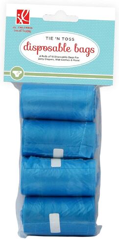 J.L. Childress Bag 'N Bags, Portable Fabric Duffel Dispenser and Waste Bag Refill, Easily Hooks to Stroller or Diaper Bag, Includes 30 Disposable Bags, Black | Soft, refillable dispenser attaches anywhere plus 30 disposable, lightly scented waste sacks fo in Kuwait