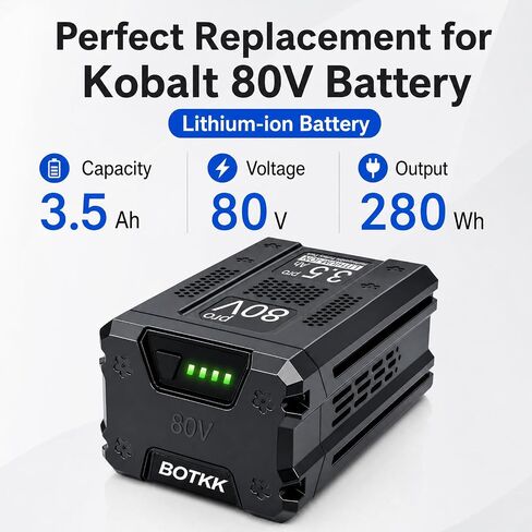 Upgraded 3500mAh Replacement for Kobalt 80V Battery Compatible with KB2580-06 KB680-06 KB280-06 KB480-06 KB580-06 Cordless Tools Battery in Kuwait