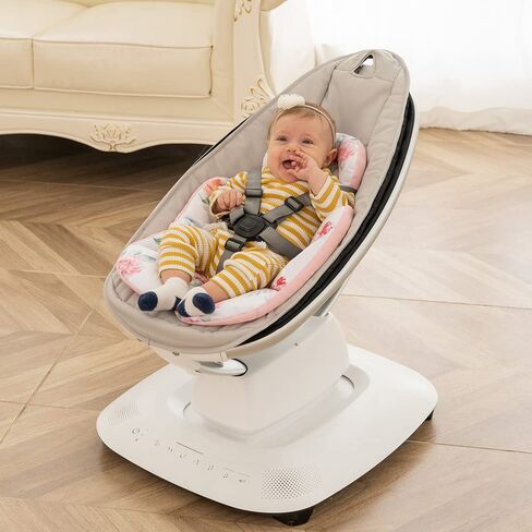 Minne Baby Infant Insert, Compatible with 4Moms RockaRoo and MamaRoo, Includes 3 Strap Pad, Breathable Mesh Fabric, Plush Soft Newborn Insert with Head and Body Support in Saudi Arabia