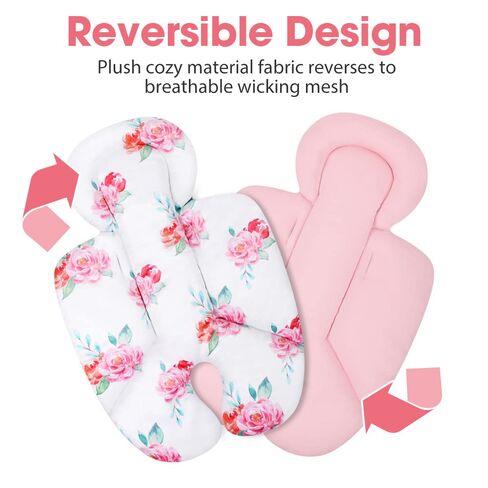 Minne Baby Infant Insert, Compatible with 4Moms RockaRoo and MamaRoo, Includes 3 Strap Pad, Breathable Mesh Fabric, Plush Soft Newborn Insert with Head and Body Support in Saudi Arabia