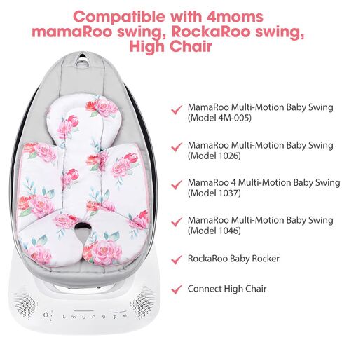 Minne Baby Infant Insert, Compatible with 4Moms RockaRoo and MamaRoo, Includes 3 Strap Pad, Breathable Mesh Fabric, Plush Soft Newborn Insert with Head and Body Support in Saudi Arabia