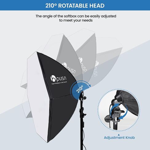 Softbox Photography Lighting Kit, 30"X30" Softbox Lighting Kit, 2pcs E27 Socket 5400K LED Bulb, Photo Studio Light for Portrait Lighting, Photography/Video Recording/Live Streaming/YouTube in Saudi Arabia