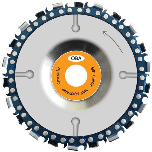 OBA Wood Carving Disc Stump Remover Stump Grinder for 4'' or 4"-1/2" Angle Grinder, Chainsaw disc Grinding Wheel 5/8' Arbor, Shaping and Cutting Disk in Saudi Arabia