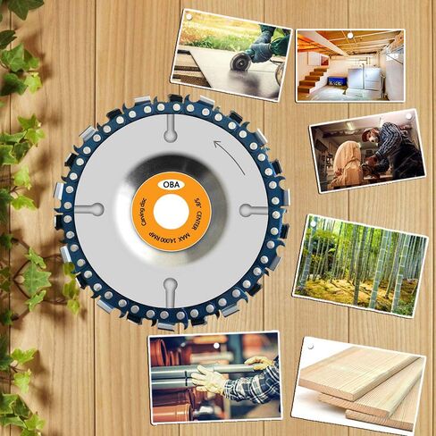 OBA Wood Carving Disc Stump Remover Stump Grinder for 4'' or 4"-1/2" Angle Grinder, Chainsaw disc Grinding Wheel 5/8' Arbor, Shaping and Cutting Disk in Saudi Arabia