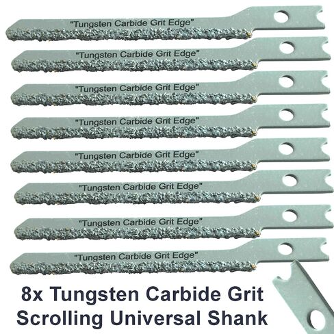 Scroll Carbide Jigsaw Blade U Shank Set 8 Fiber Cement Blades For Hardie Siding Tools For Drywall Jigsaw For Fiberglass U Shank Carbide Grit Jigsaw Blades Set Low Density Ceramic Tile Saw Blade UShank in Saudi Arabia