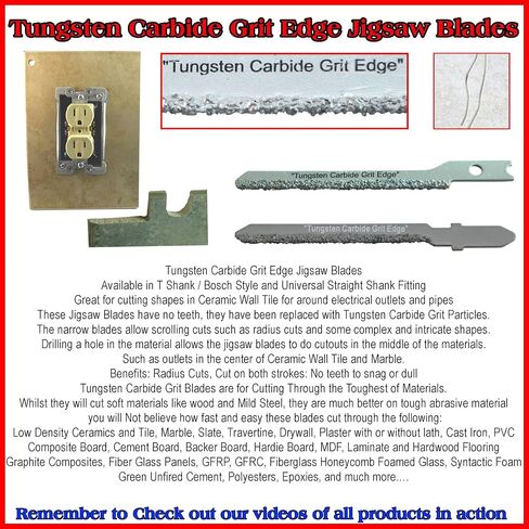 Scroll Carbide Jigsaw Blade U Shank Set 8 Fiber Cement Blades For Hardie Siding Tools For Drywall Jigsaw For Fiberglass U Shank Carbide Grit Jigsaw Blades Set Low Density Ceramic Tile Saw Blade UShank in Saudi Arabia