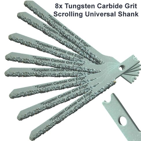Scroll Carbide Jigsaw Blade U Shank Set 8 Fiber Cement Blades For Hardie Siding Tools For Drywall Jigsaw For Fiberglass U Shank Carbide Grit Jigsaw Blades Set Low Density Ceramic Tile Saw Blade UShank in Saudi Arabia