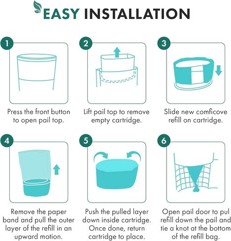8 Pack Adult Diaper Liner Refills, Compatible with Janibell Akord 330 Model, Adult Diaper System to Eliminate Waste, Odor Resistant by Comficove (8pk) in Kuwait