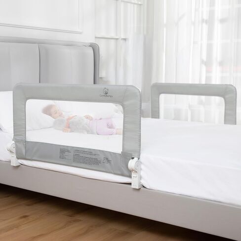 ComfyBumpy 2-Pack Bed Rail for Toddlers 35.5" L x 19.5" H | Toddler Bed Rails for Twin, Full & Toddler Mattress Size | Swing Down Rail Guard | Mattress Side Rail for Kids | Gray in Saudi Arabia
