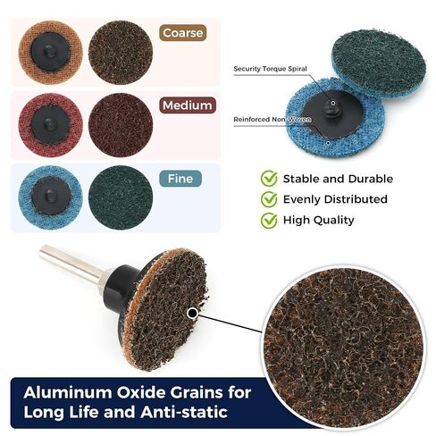 239PCS 2" Die Grinder Sanding Discs Quick Change Disc with 1/4"&1/8 Holder Die Grinder & Drill Sanding Attachment Wet Dry DIsc 400-10000 Grit for Multi-Surface Conditioning Rust Sanding & Polishing in Kuwait