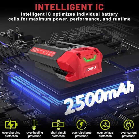 40V 2.5Ah Battery Replacement for SKIL 40V Battery BY8708C-01, BY8705-00, BY8708-00,BY8723C-00, Compatible with Skil PWR CORE 40 Volt Tools in Saudi Arabia