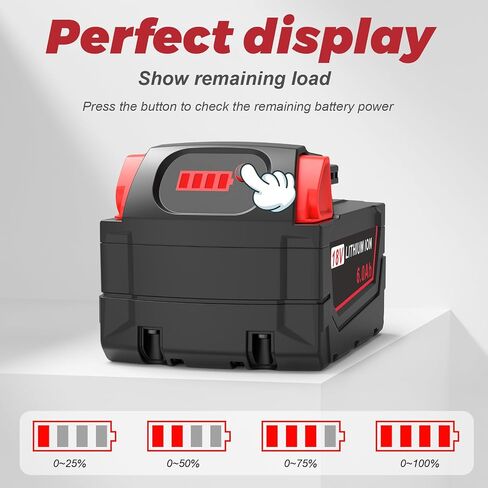 4 Pack 6.0Ah 18v Replacement for Milwaukee MK18 Battery 48-11-1850 48-11-1840 48-11-1890 48-11-1815 Cordless Tools in Kuwait