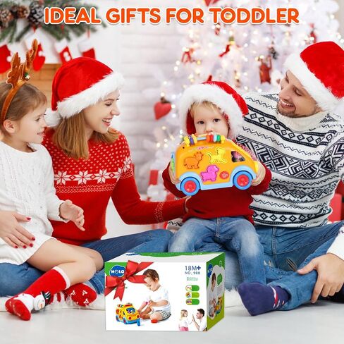 Musical Learning Crawling Toy Cars for 2-3 Year Old Boys Girls | Educational Animal Blocks, Toddler & Kids Gift, Bus Toy, Christmas & Birthday Gift, Shape Sorter, Outdoor Toddler Toys in Saudi Arabia