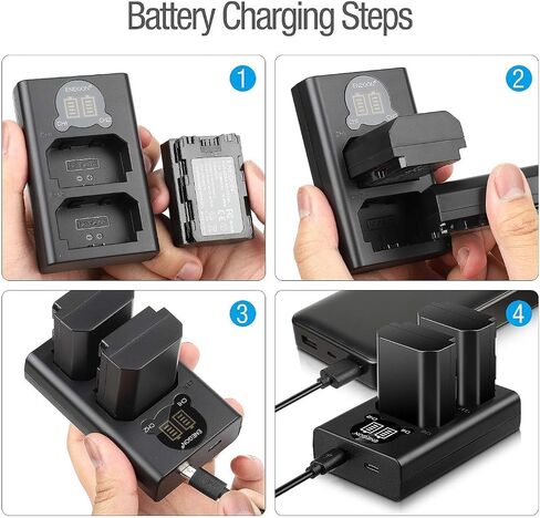 ENEGON NP-FZ100 Battery Replacement and A7iii Battery Charger for Sony A7iii, A7iv, A7C, A6700, A6600, ZV-E1, ZV-E10ii, FX3, FX30, A9, Alpha 9, Alpha 9S, A9S, A7R3, A7R4 Camera Batteries, 2 Packs in Saudi Arabia