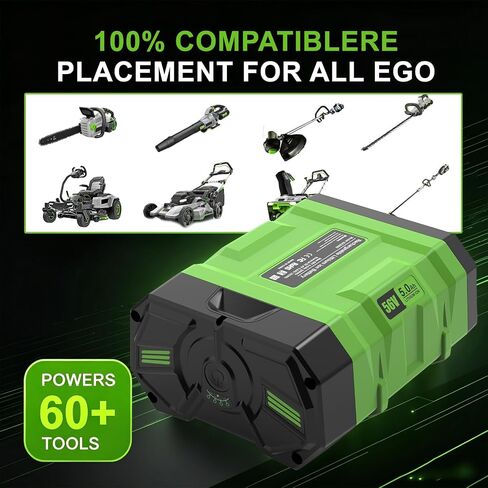 5000mAh Replacement for EGO 56V Battery Compatible with EGO Battery 56V BA2800 BA4200 BA1400 BA1400T BA2240 Cordless Power Tools and Chargers in Kuwait