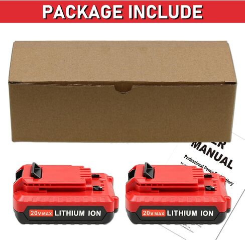 2Pack 3.6Ah 20V Max Battery Replacement for Porter Cable 20V Battery | Replacement for PCC680L PCC681L PCC682L PCC685L PCC600 PCC640 Compatible with Porter Cable 20V Tools in Kuwait
