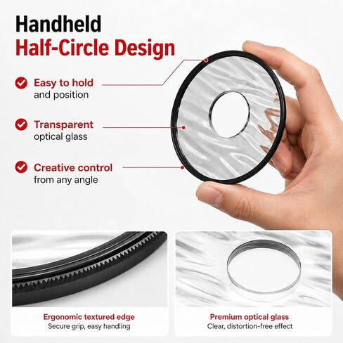 77mm Hollow Ripple Filter for Dreamy Photography Effects | Creates Dreamy Ripple Reflections, Glowing Highlights and Artistic Distortion for Portrait & Creative Photography in Kuwait
